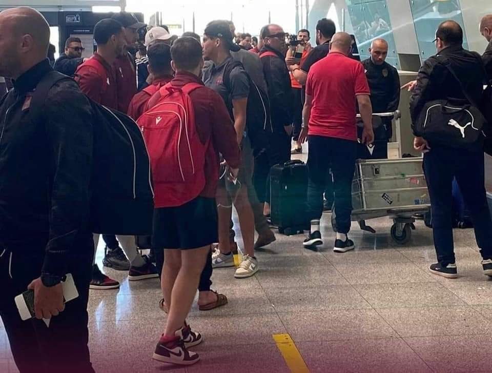 استقبال اتحاد العاصمة في مطار انجاد