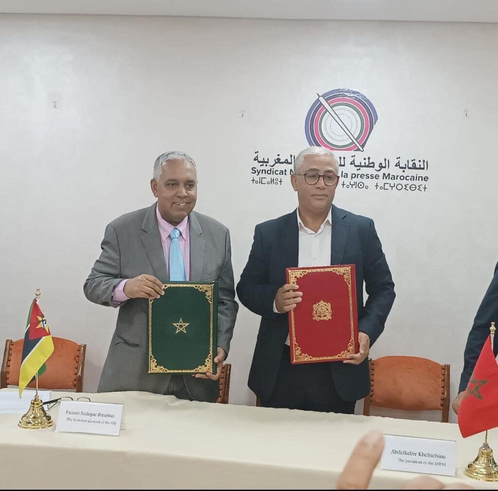 إتفاقية شراكة بين نقابة الصحفيين بالمغرب والإتحاد الوطني للصحفيين بالموزمبيق