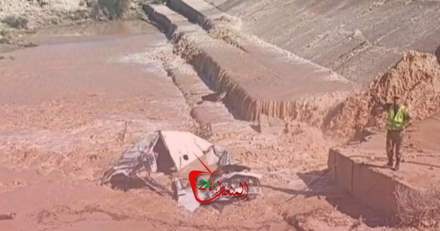 انشغال أمني بولمان.. انتشال سيارة سقطت من قنطرة أيت مخلوف